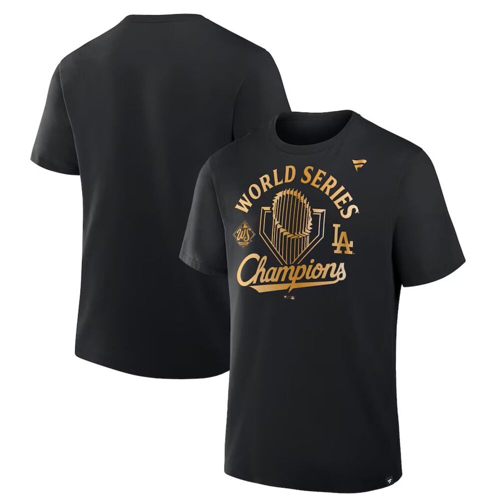 L.A. Dodgers Youth Blk. 2025 World Series Champion Parade Locker Rm. T-Shirt LGG